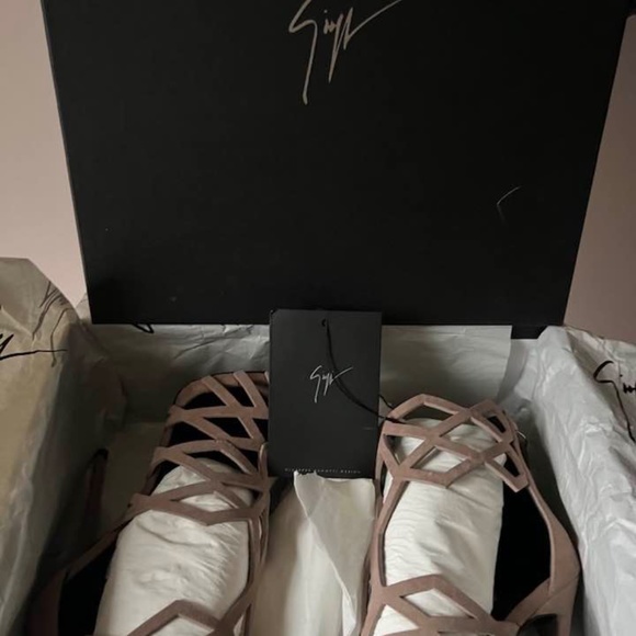 GIUSEPPE ZANOTTI COLINE 110 NIB Cage Suede Sandals Size 37 (Orig. $1195) - Picture 4 of 12